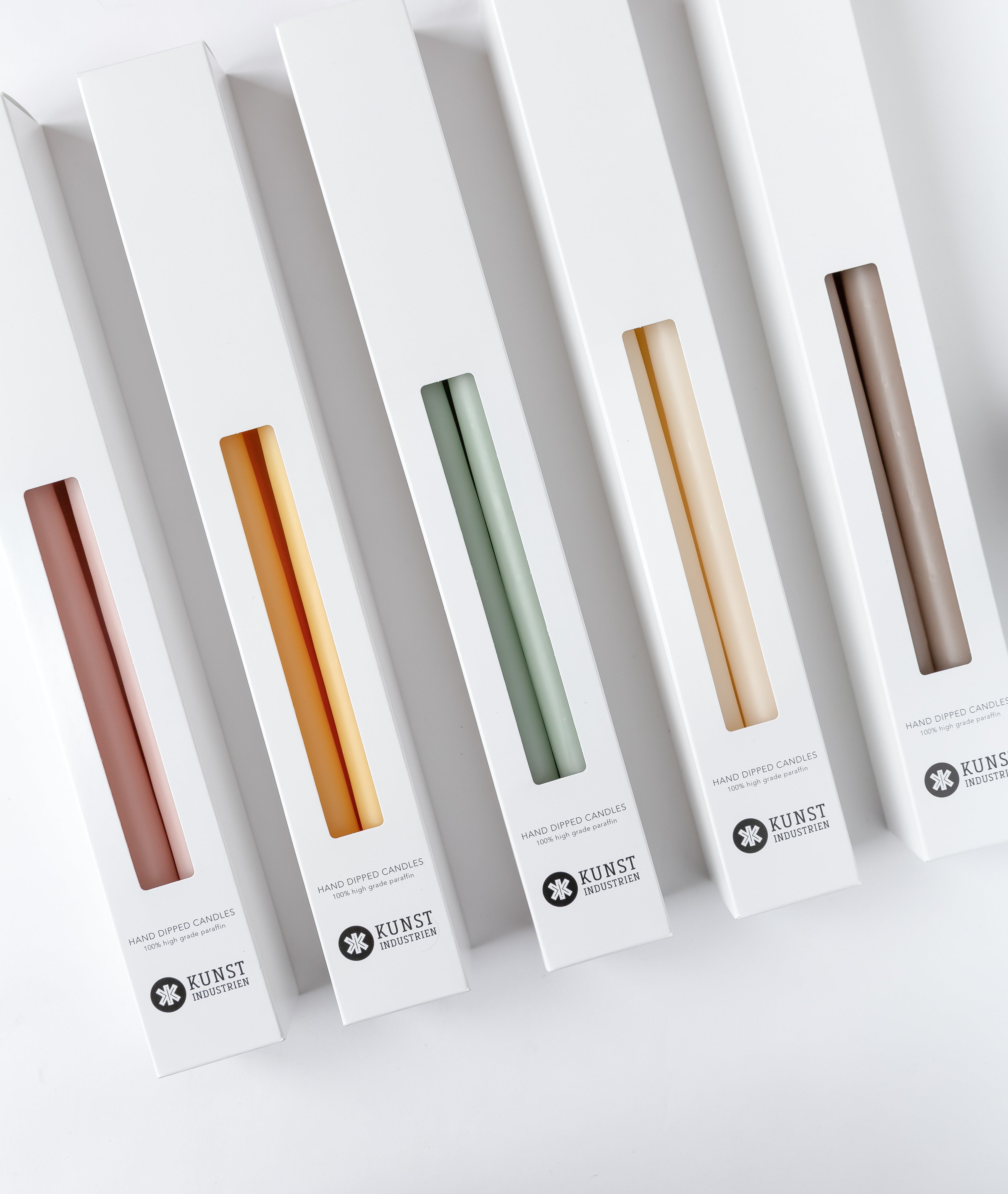 Dyppede stagelys, Elfenben - 4 stk.